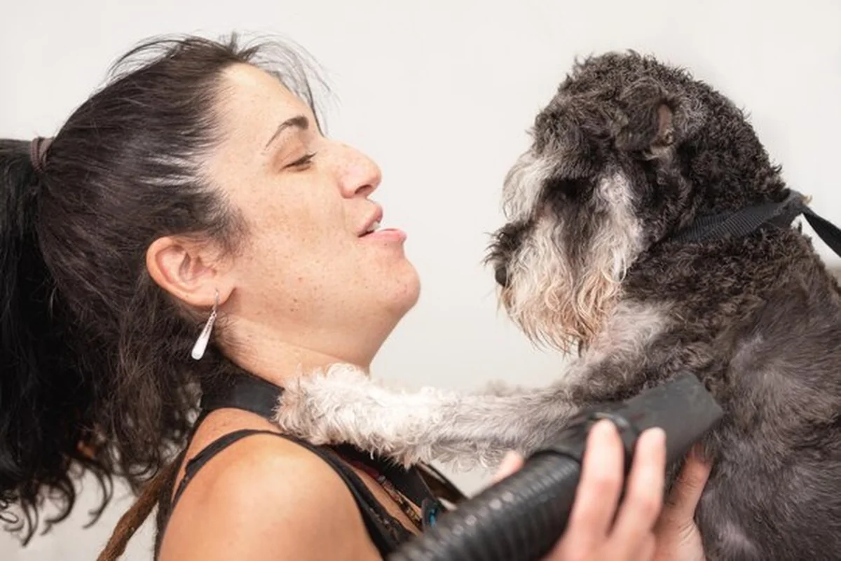 Portret kobiety z psem